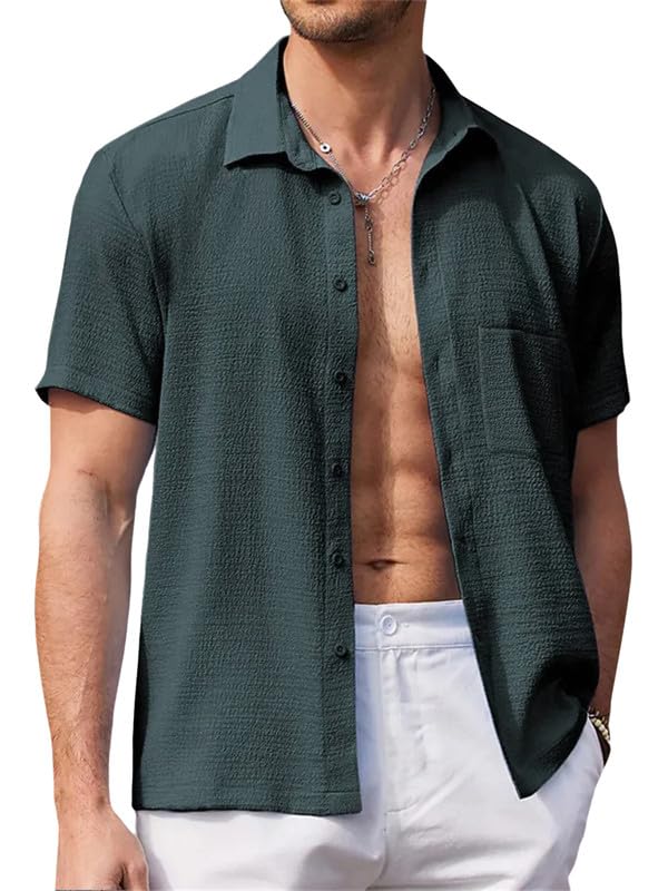 Pinkmint Shirt for Men Stylish Popcorn Textured Shirt