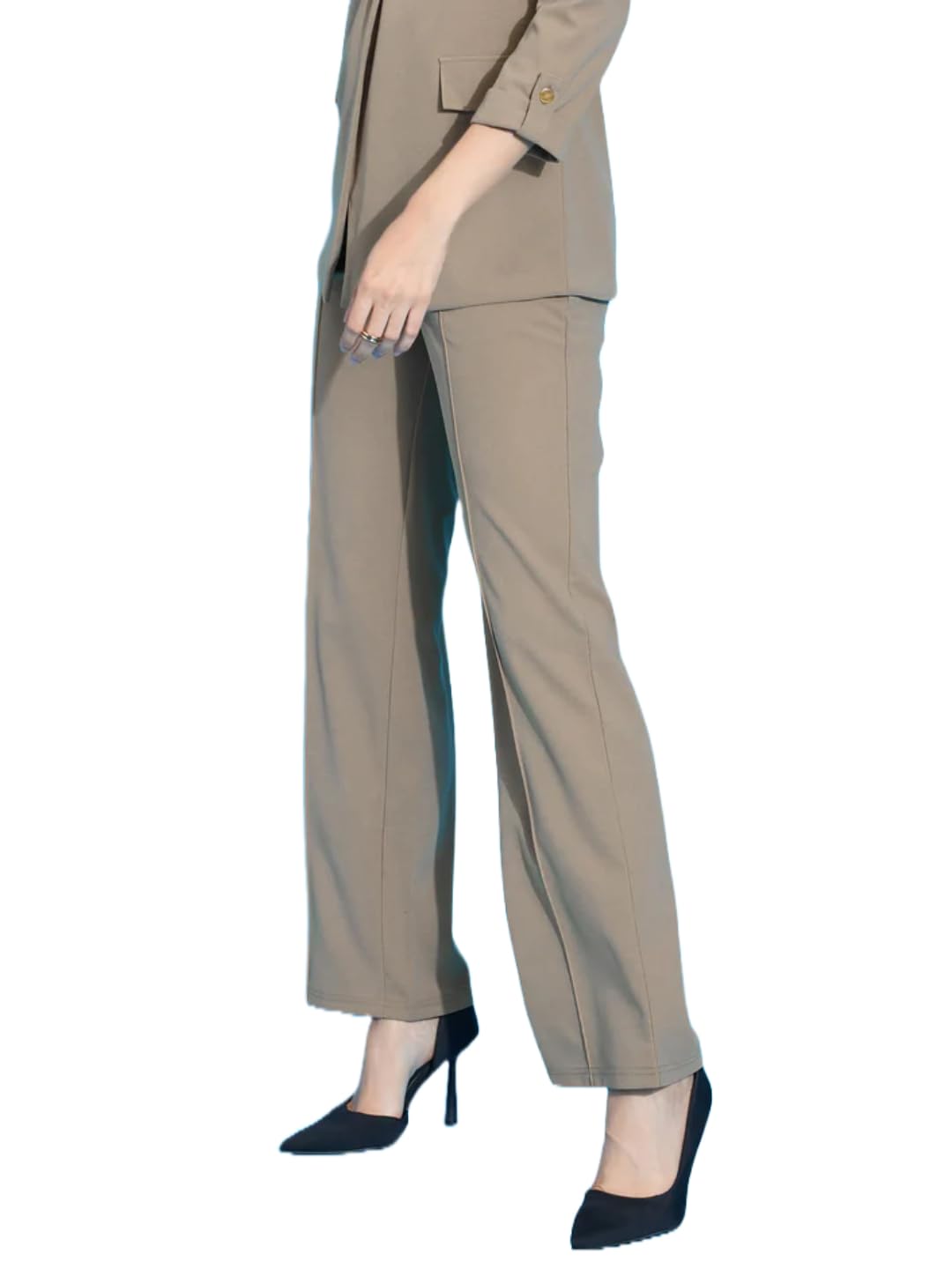 Elendra Women's Polyester Blend Casual Pants