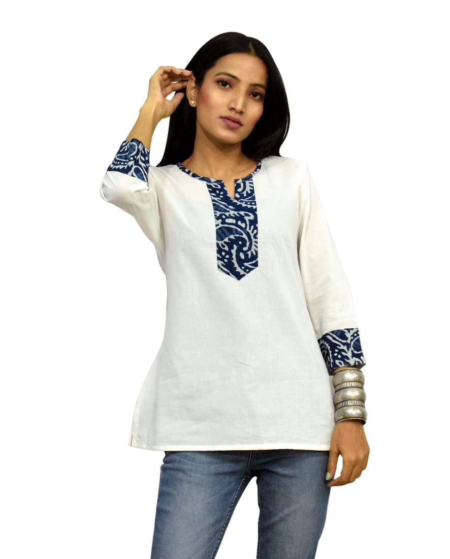 JAIPUR HAND BLOCK Women's Cotton Top |Tunic
