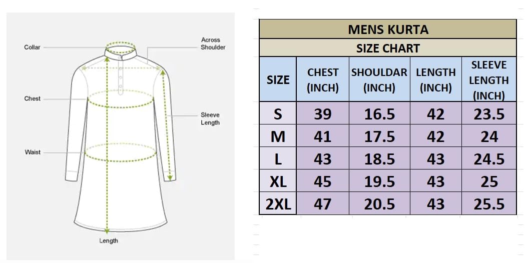 Lymio Men's Cotton Blend Regular Fit Casual Kurta