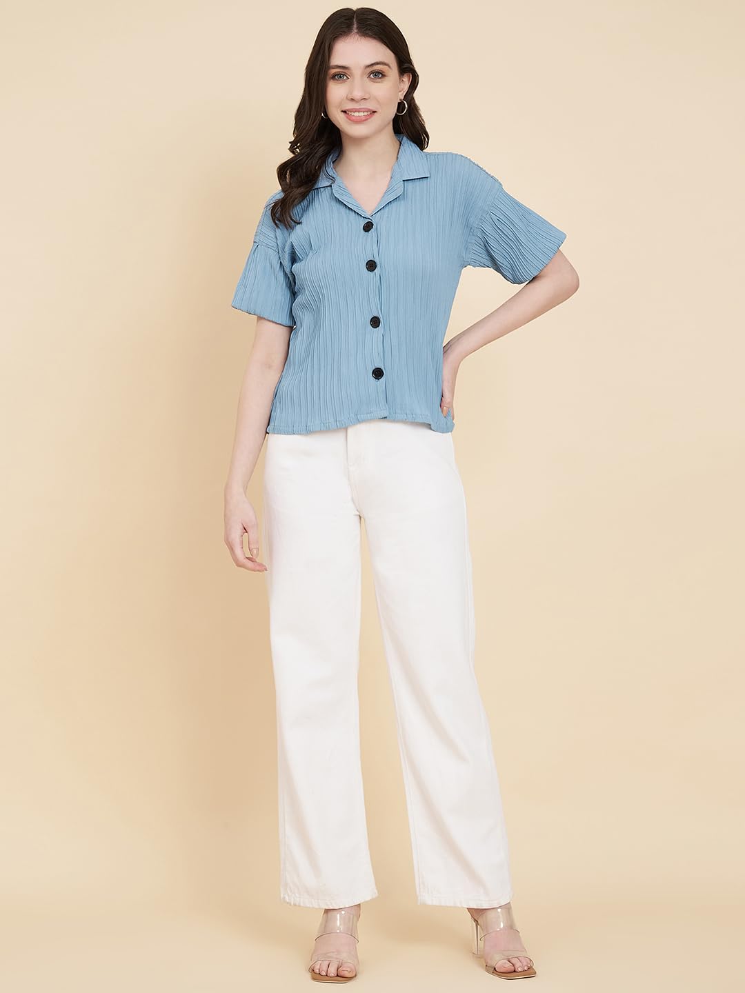 VAIRAGEE Women Cotton Blend Striped Pattern