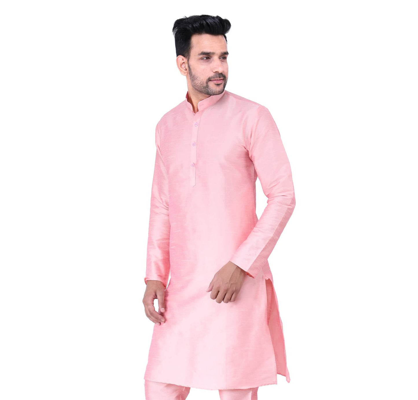 ZYMIN Men's Silk Blend Knee Length Solid Color Style