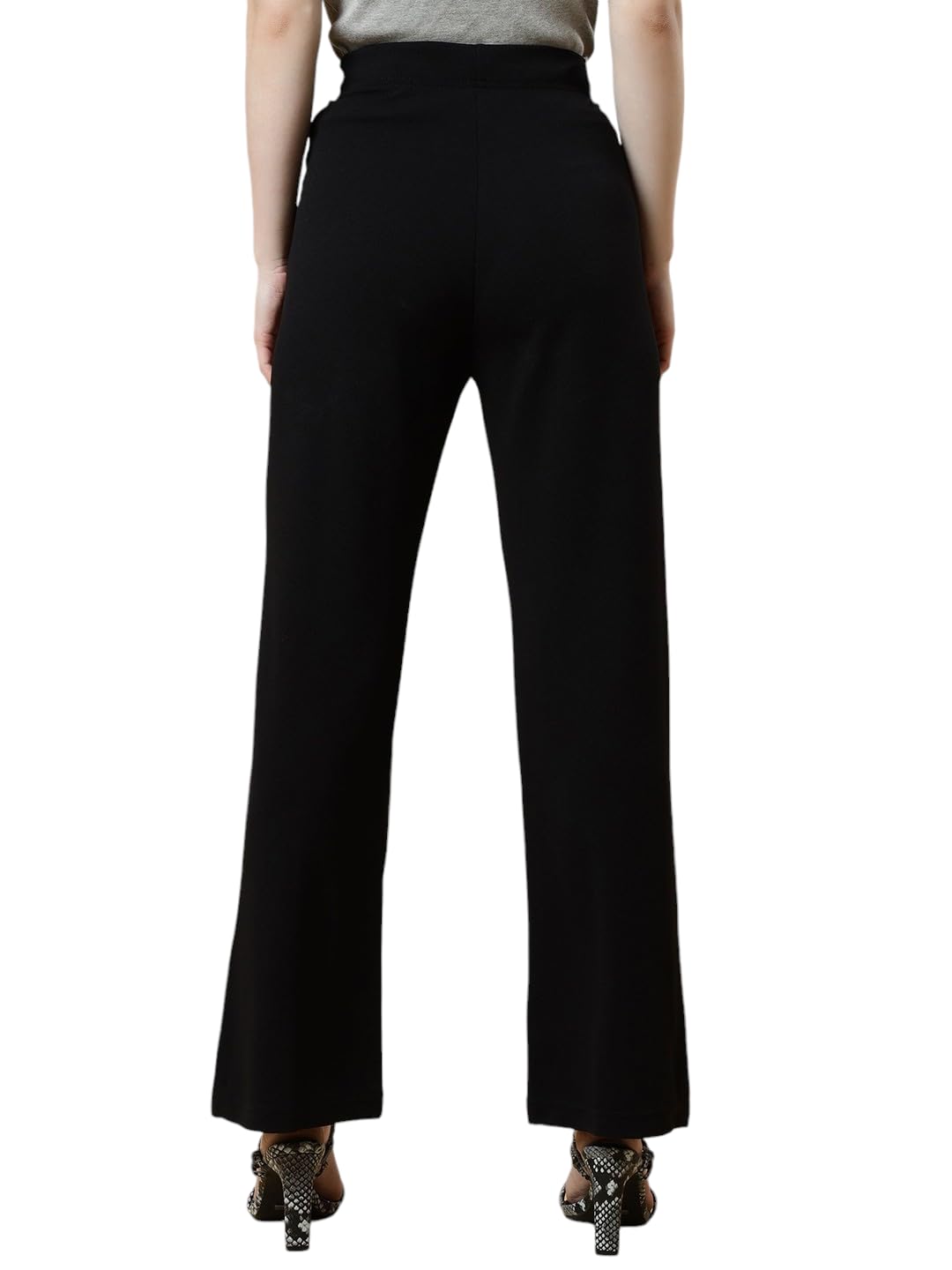 Qyaas Women's Classic Trouser Pants, High Waist