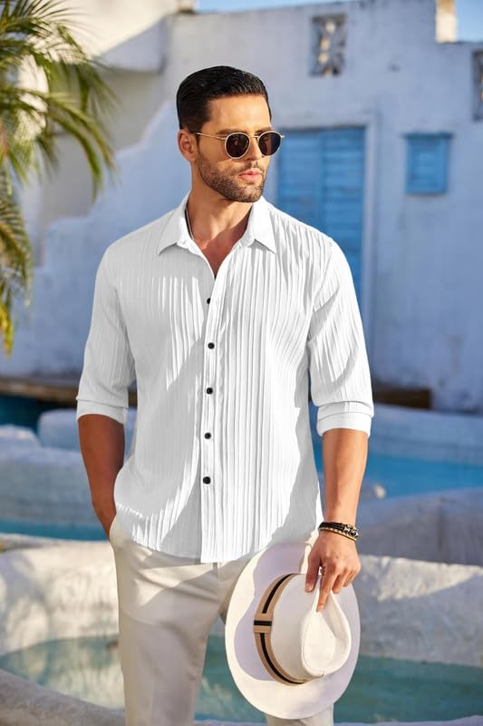 FINIVO FASHION Textured Shirts for Men || Casual Shirt