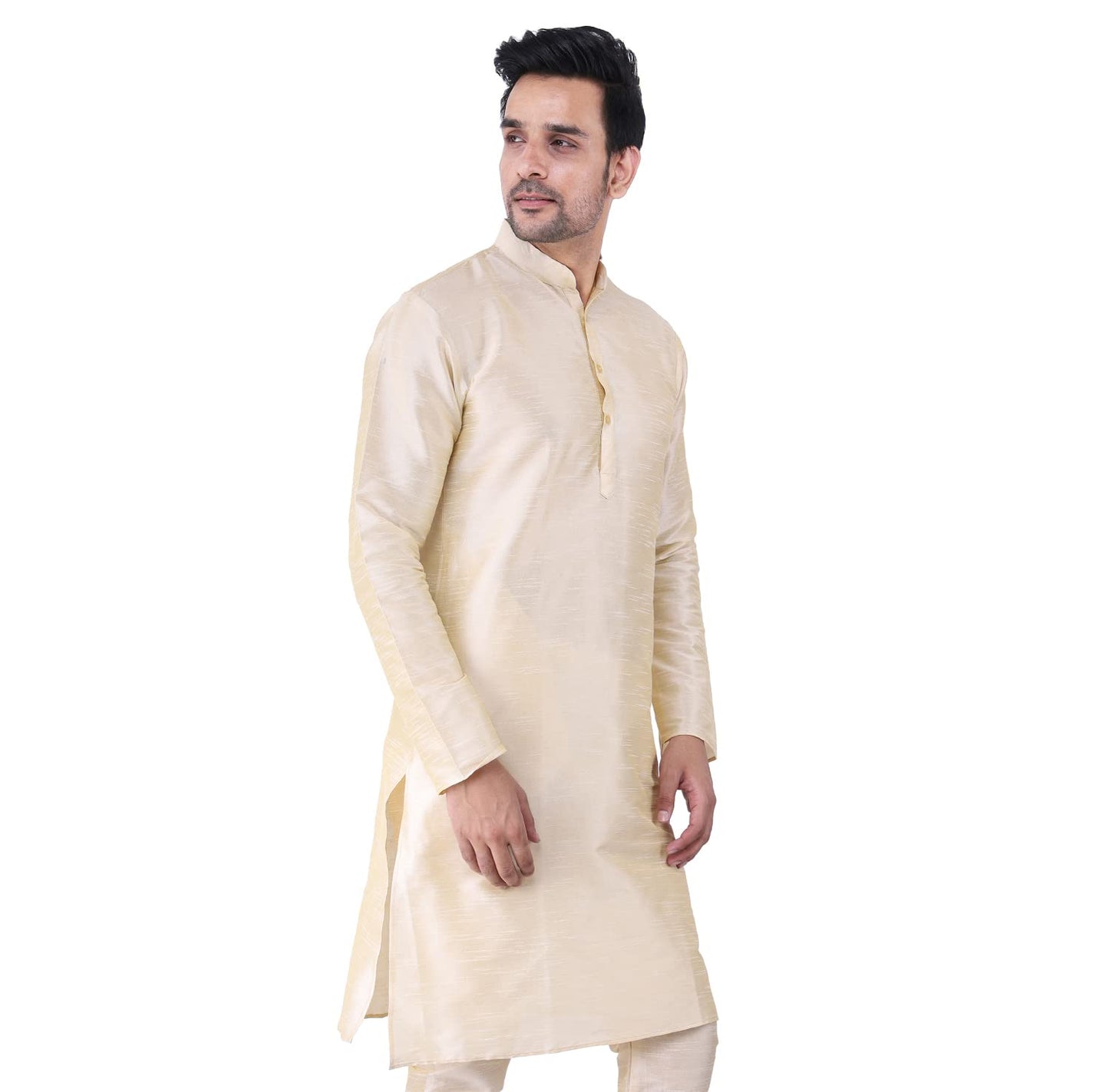 ZYMIN Men's Silk Blend Knee Length Solid Color Style