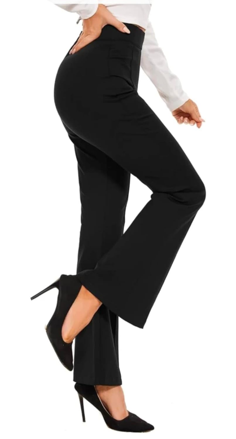 youngfit Women's & Girls High-Waisted Flare Pants