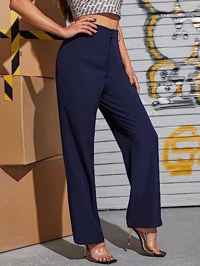 Elendra Women Trouser with Button Closure || Regular fit