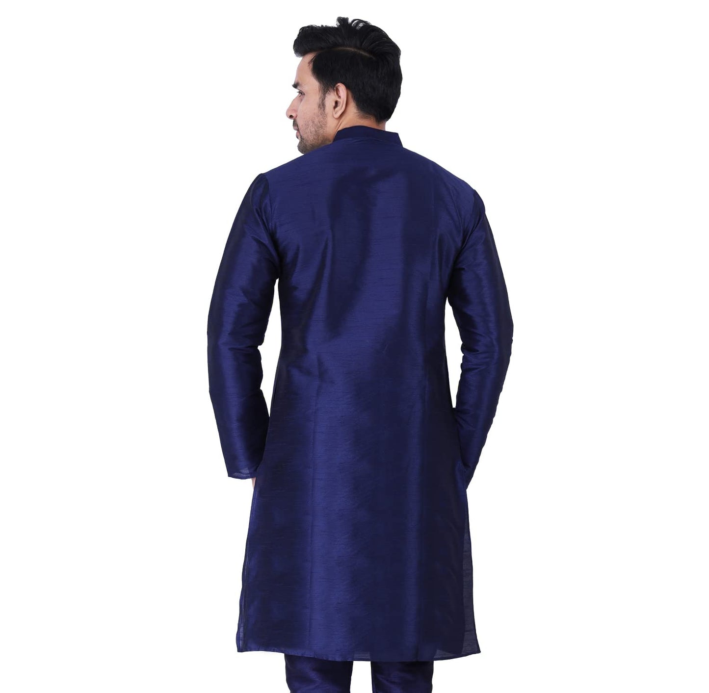 ZYMIN Men's Silk Blend Knee Length Solid Color Style