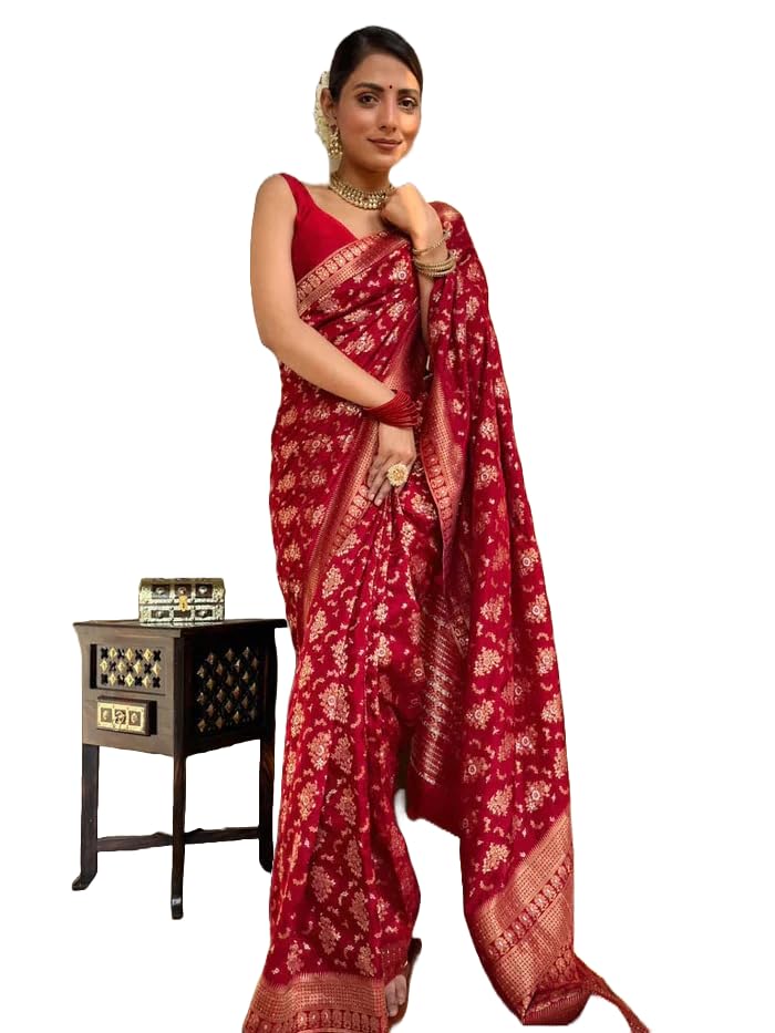 Women's Banarasi Kanjivaram Jacquard Art Silk Saree