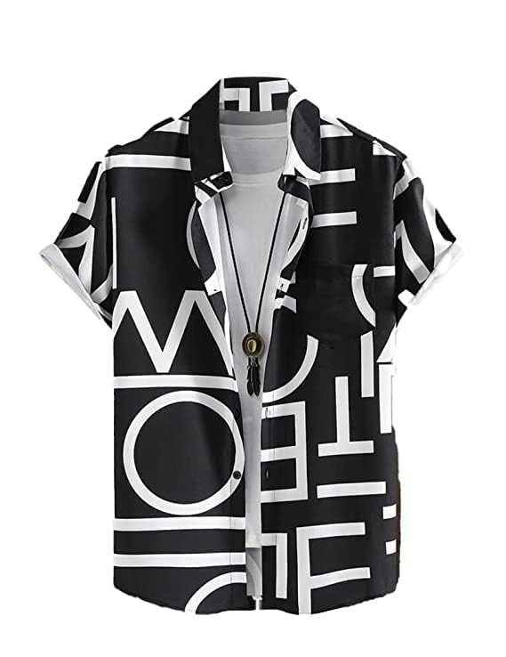 LookMark Men's Cotton Blend Printed Stitched