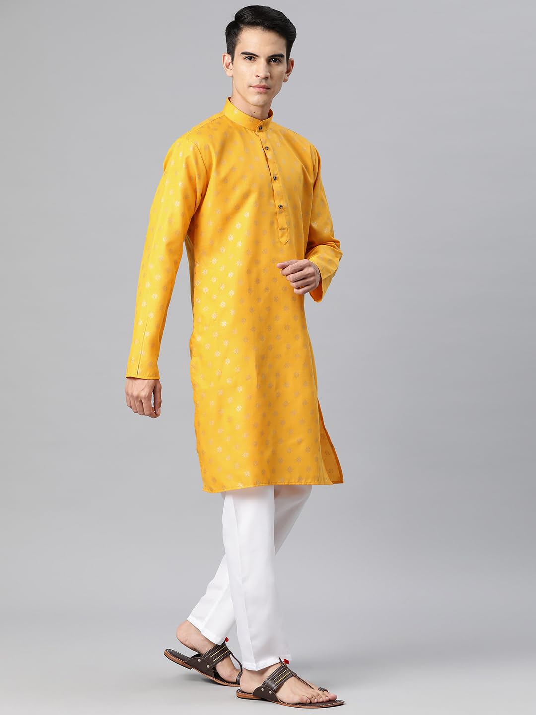 Luxrio Kurta for Men Cotton Blend Printed Regular Fit