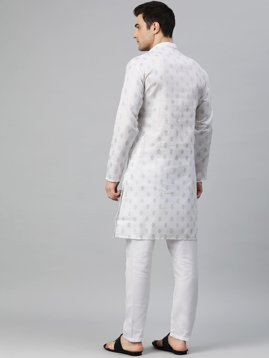 Luxrio Kurta for Men Cotton Blend Printed Regular Fit