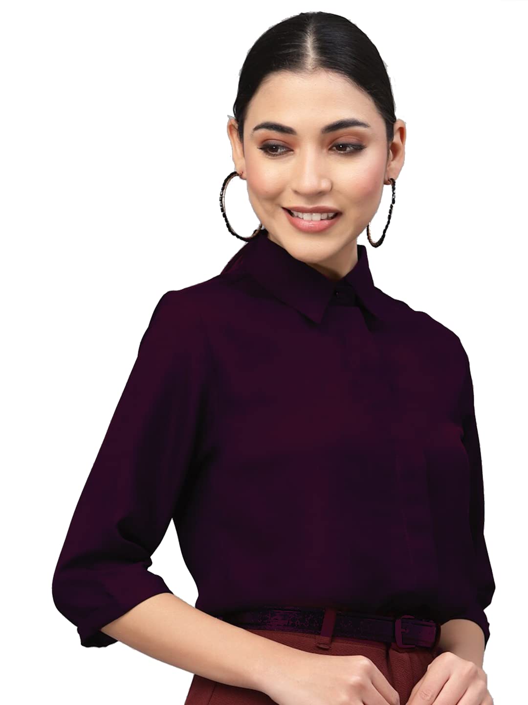 PRIASE B Women's Formal Shirt, 3/4 Sleeve