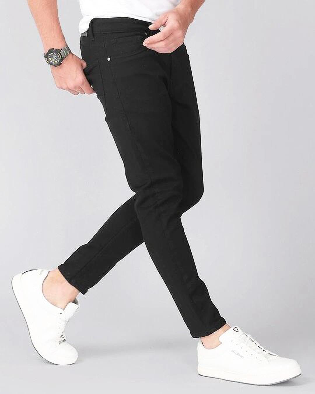 Slim Men Black Jeans
