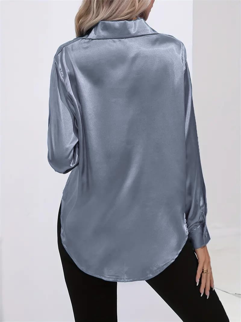 IndoPrimo Shirt for Women | Women Shirt | Shirt for Women | Full Sleeve Shirt for Women | Satin Shirt for Women | Western Shirt for Women Stylish | Shirt for Girls