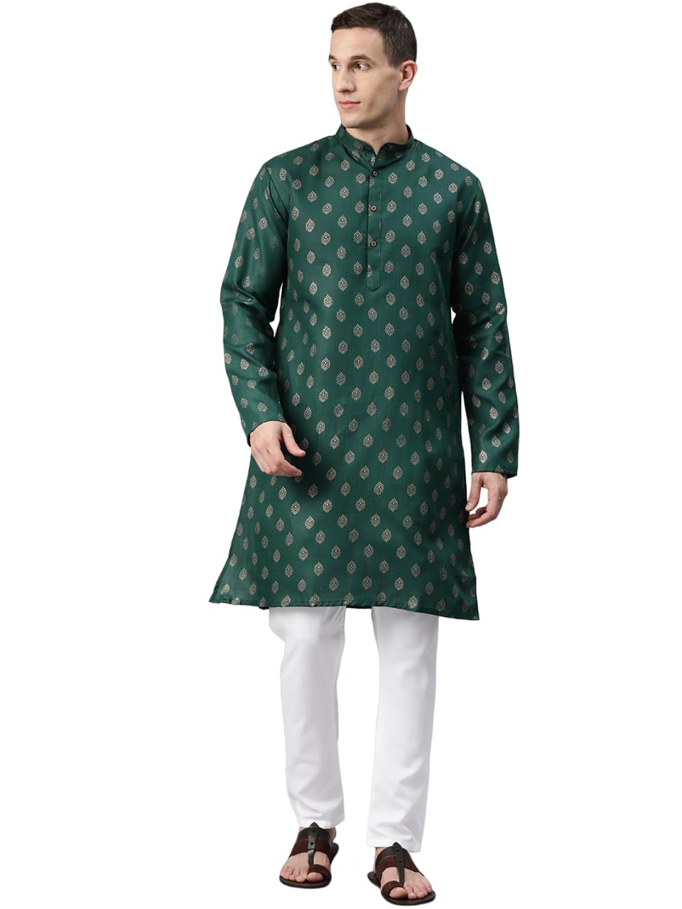 Luxrio Kurta for Men Cotton Blend Printed Regular Fit