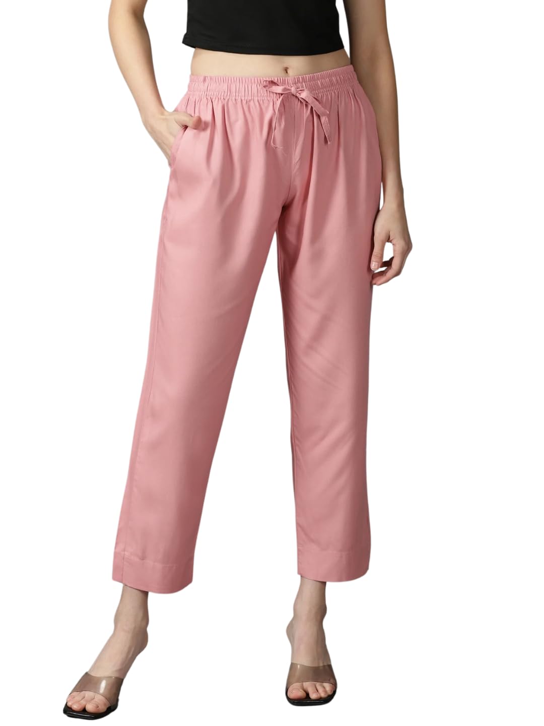 Cadila Women's Cotton Drawstring Rayon Pants
