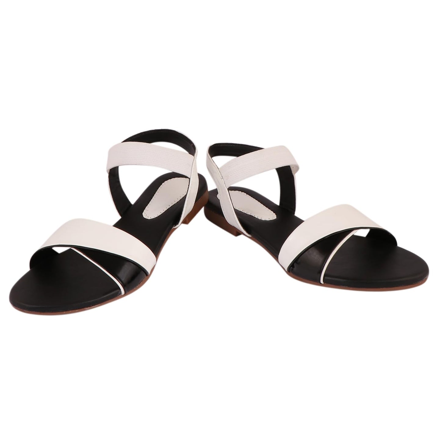 Acknew Women Casual Flats Sandal, Women's Comfort Fashion Ladies Stylish Flat Sandals Slippers for Offce, Every Occasion, Comfortable & Fashionable (181-WH)