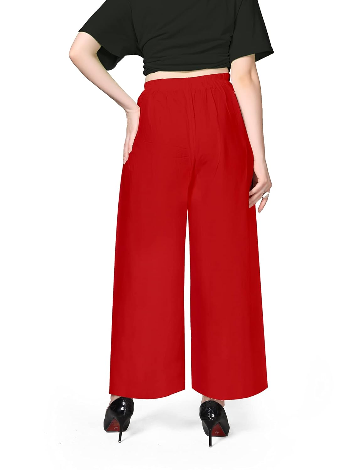 Pranjal Women's Premium Regular Fit Rayon Palazzo