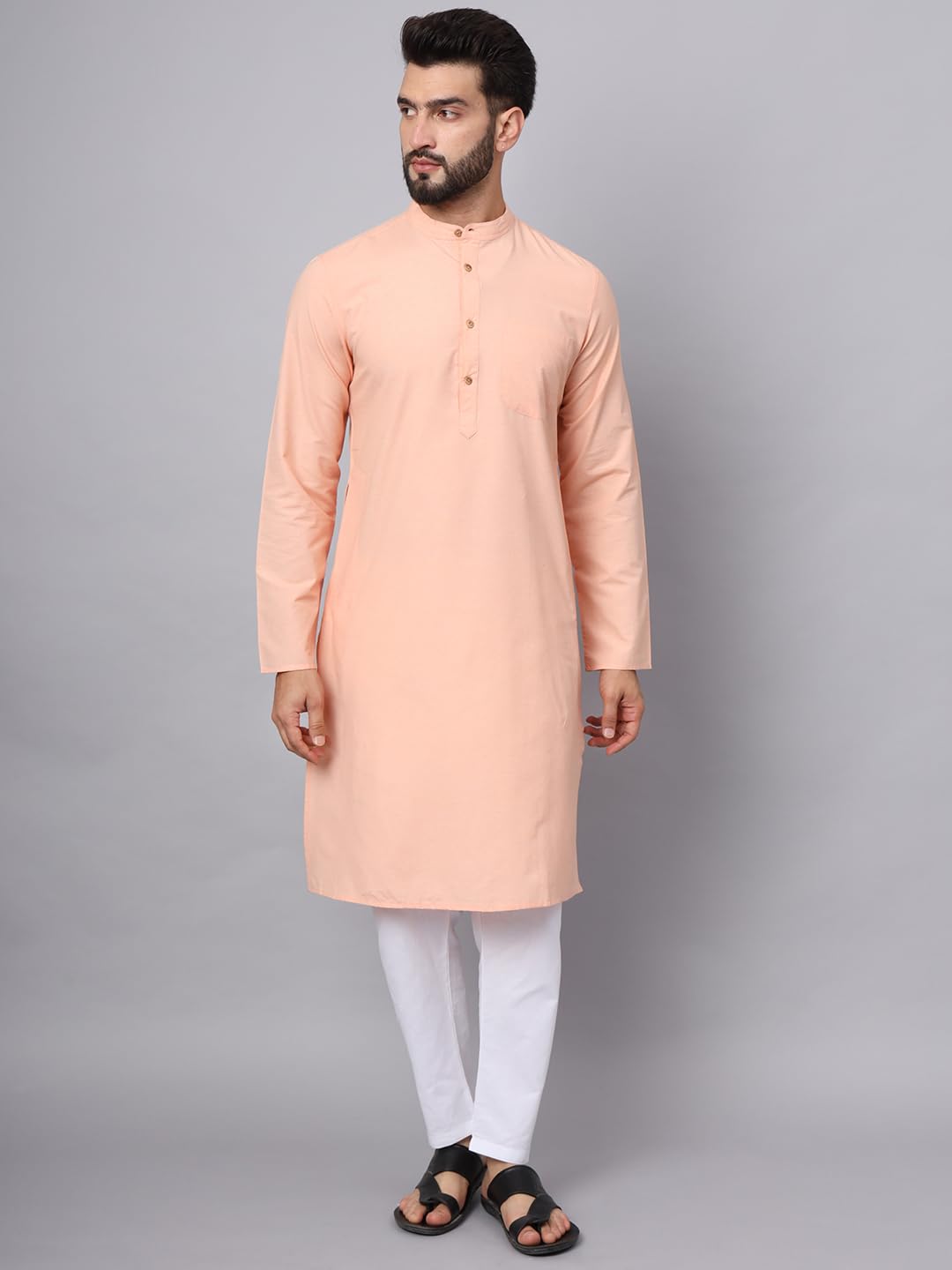 CHIKAN Men's Cotton Regular Premium Long Kurta
