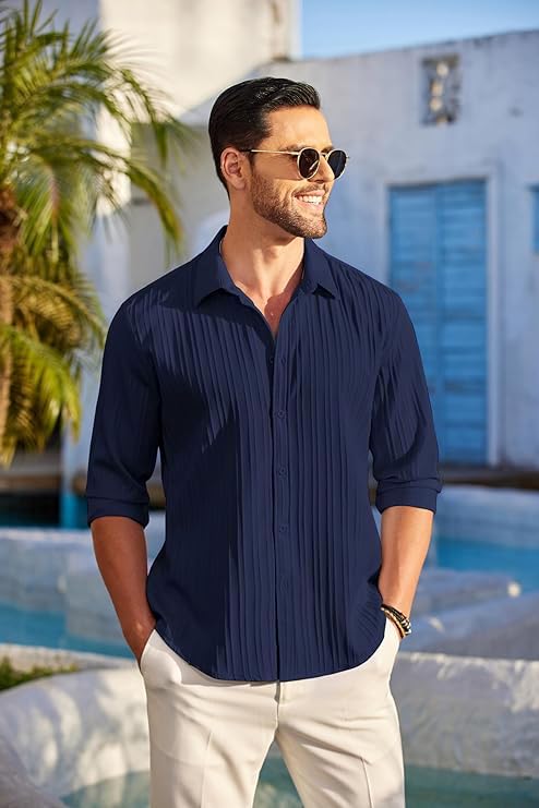 CB-COLEBROOK Men's Casual Button Down Shirts