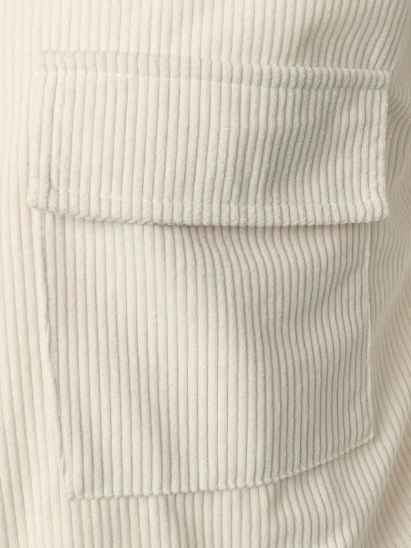 MiraMichi Corduroy Men's Full Sleeve Casual Striped