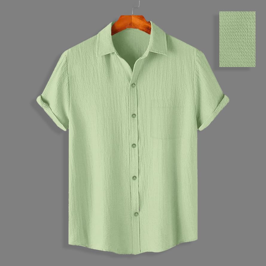 Pinkmint Men's Solid Regular Fit Shirt