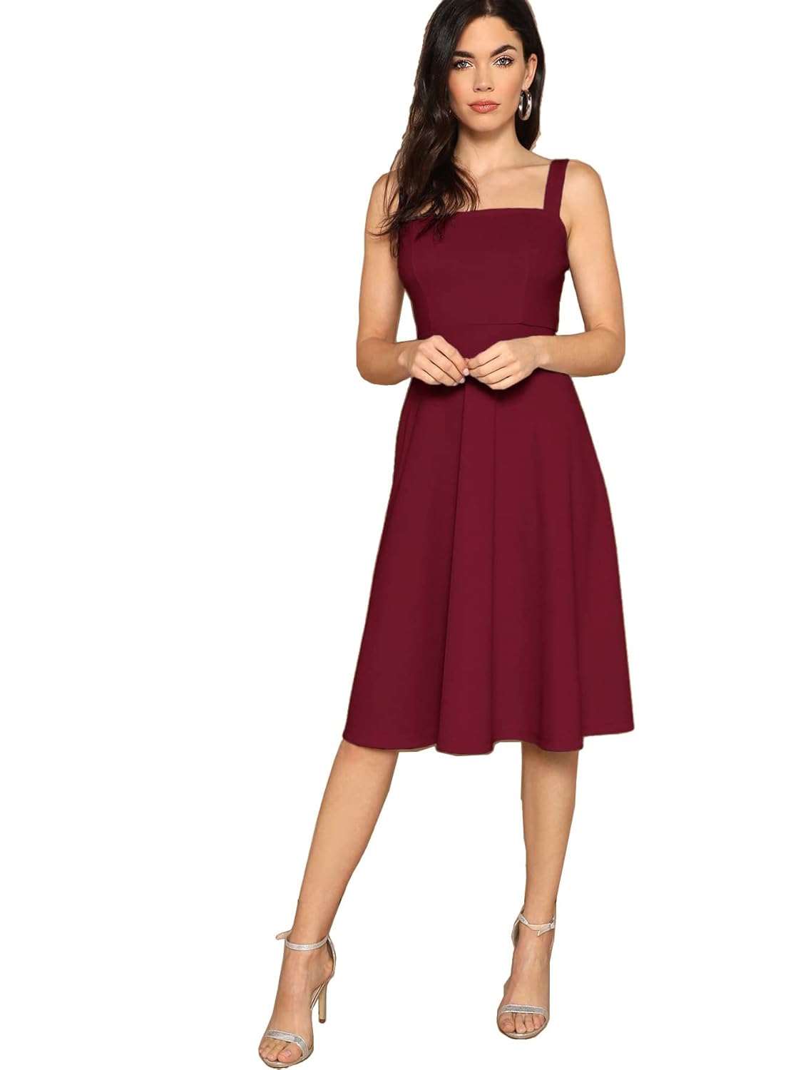 Aahwan Women's Fit And Flare Midi Dress