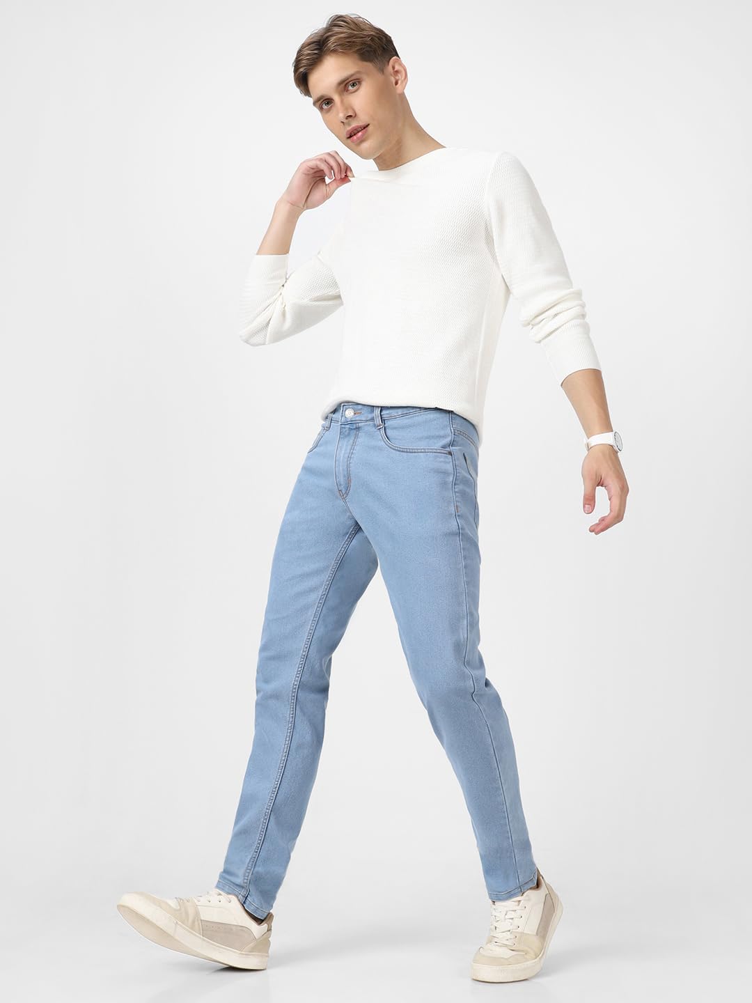 Urbano Fashion Men's Slim Fit Washed Jeans Stretchable
