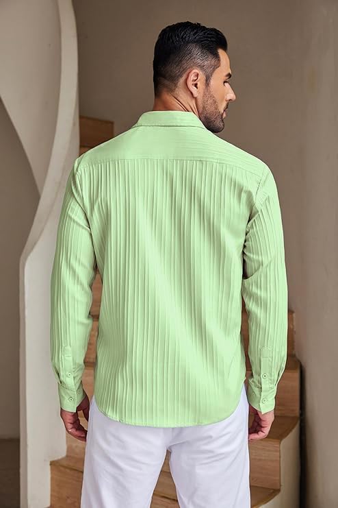 KEMLA Men's Casual Button Down Shirts Long Sleeve