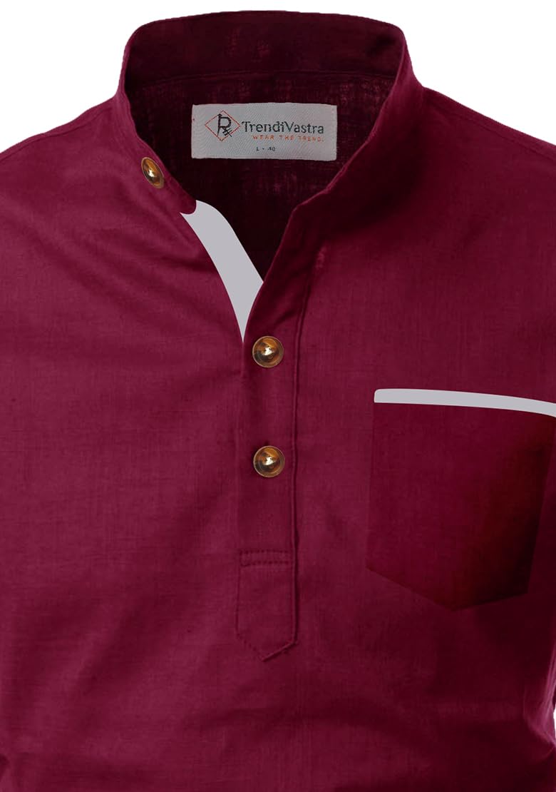 TrendiVastra Men's Cotton Blend Fabric Full Sleeve