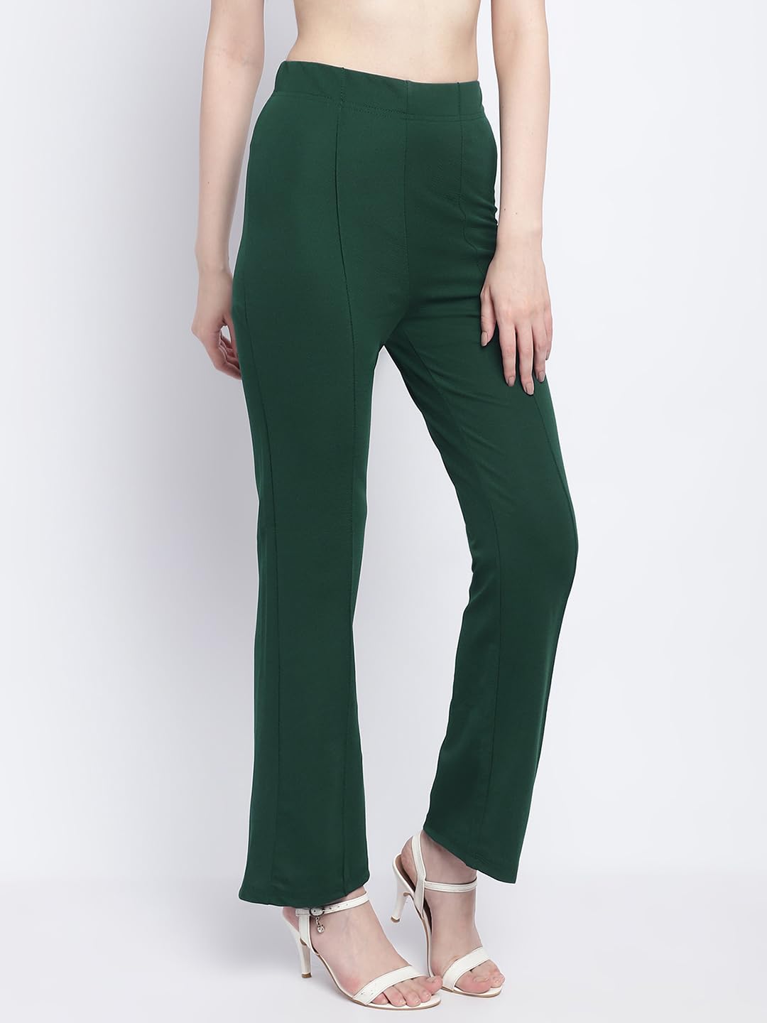 Jinax Women's Relaxed Fit Flat-Front Trousers, Elastic