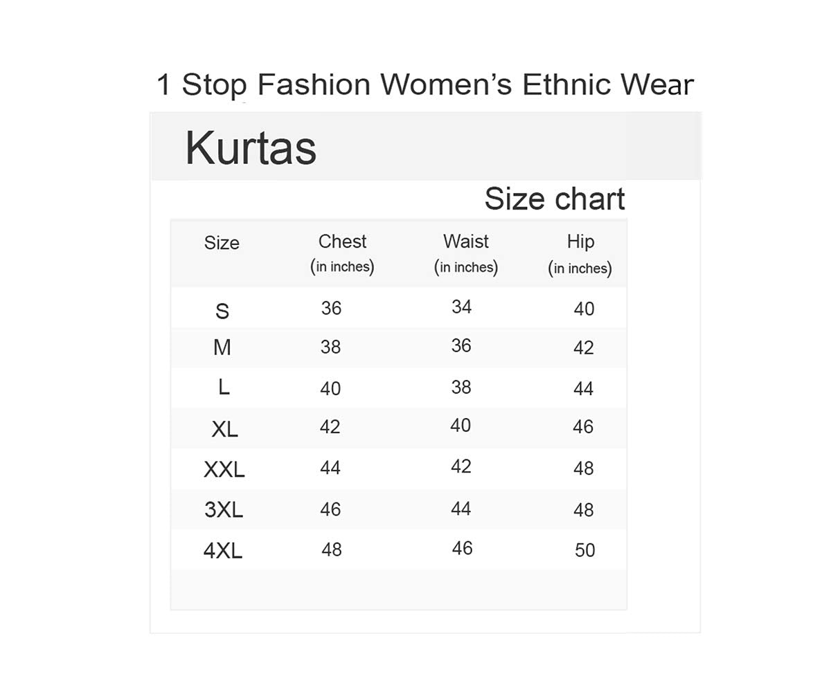 1 Stop Fashion Women's Crepe Regular Kurta