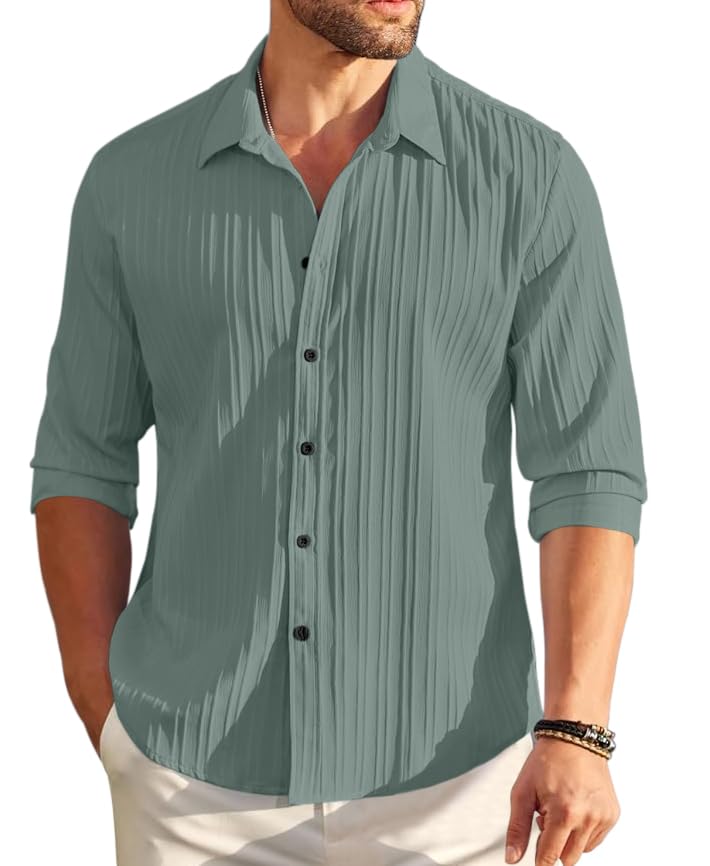 ROYALSCOUT Men's Cotton Blend Full Sleeve Short Kurta