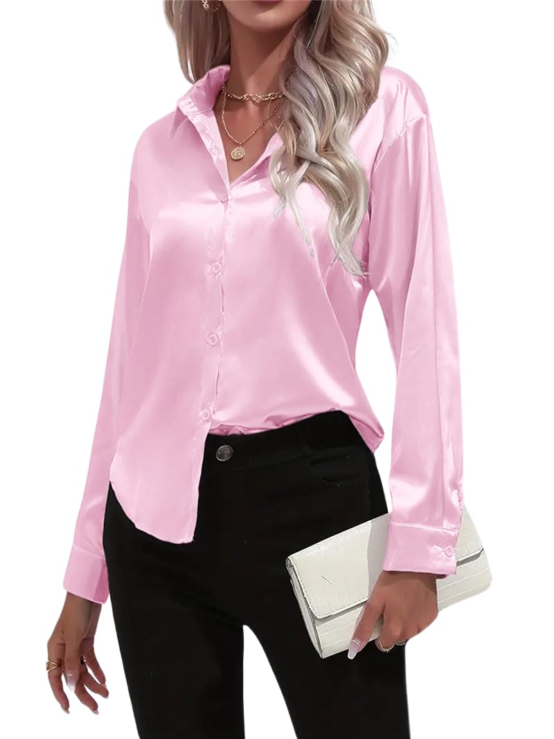IndoPrimo Shirt for Women | Women Shirt | Shirt for Women | Full Sleeve Shirt for Women | Satin Shirt for Women | Western Shirt for Women Stylish | Shirt for Girls