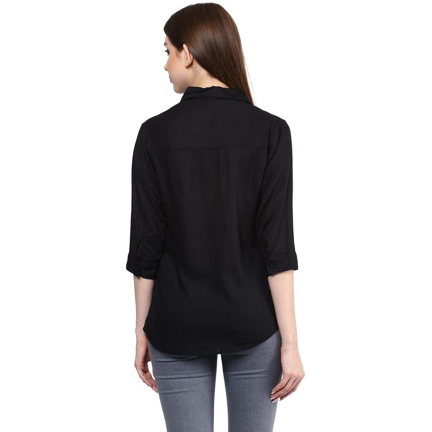 Leriya Fashion Solid Regular Fit Long Tops Oversized Shit