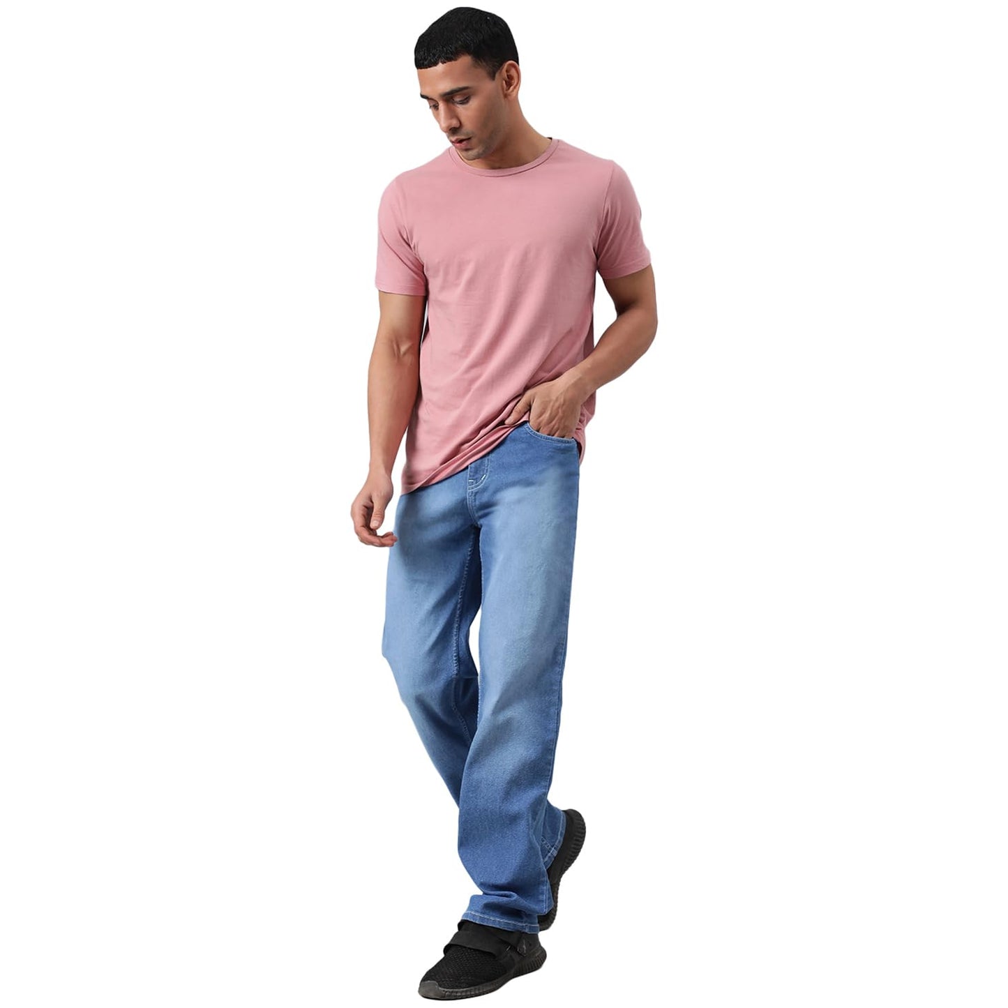 KOTTY Men’s Relaxed Fit Straight-Leg Jeans