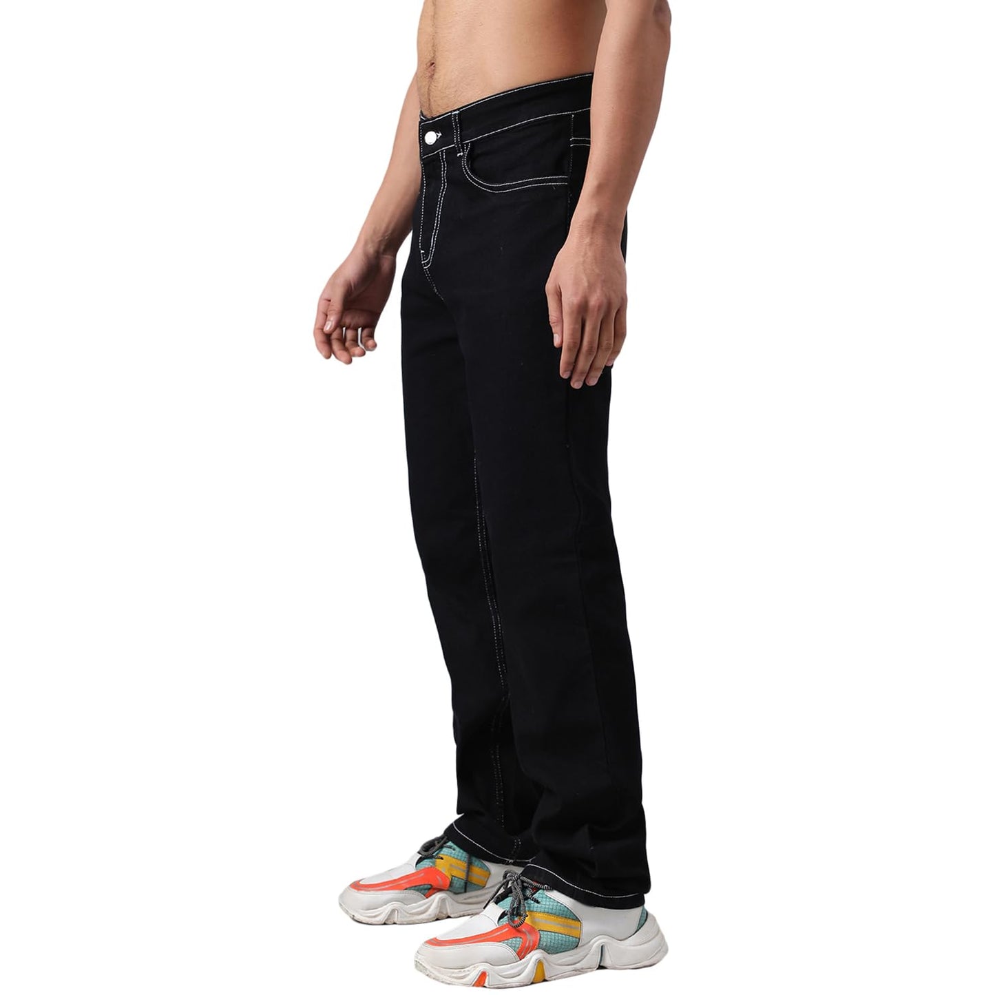 KOTTY Men’s Relaxed Fit Straight-Leg Jeans
