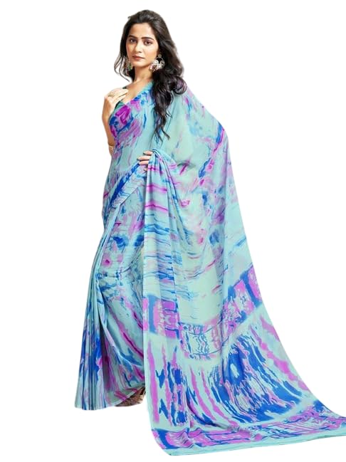 FASHION Women's Georgette Floral Printed Saree