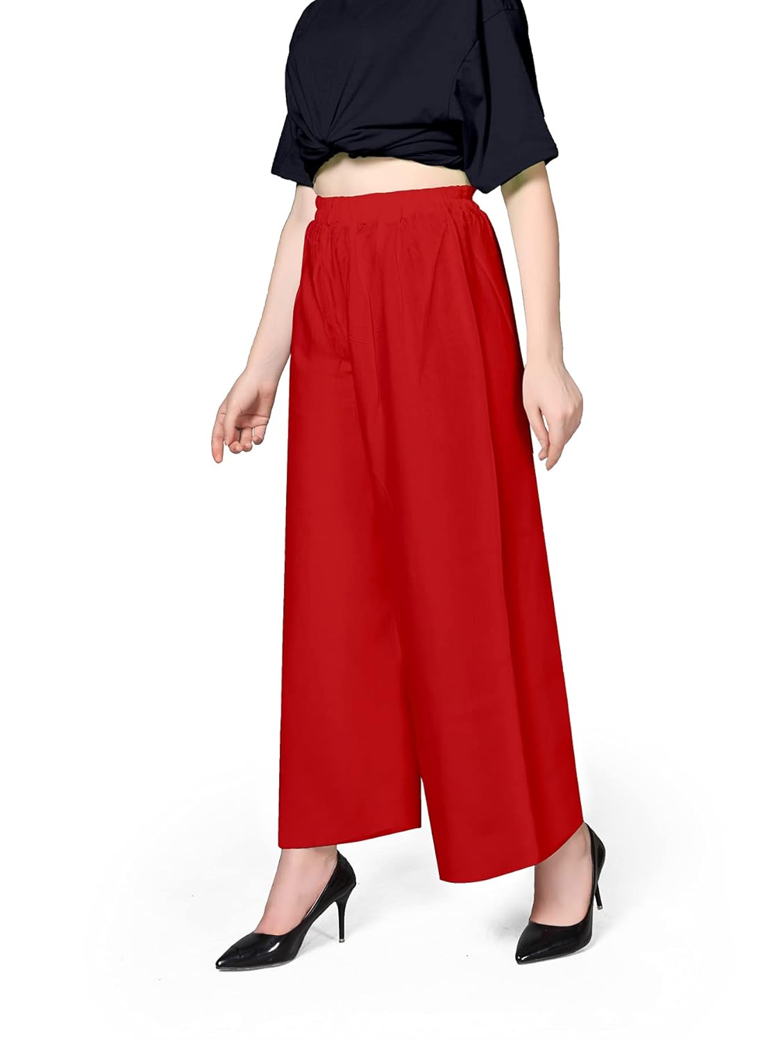 Pranjal Women's Premium Regular Fit Rayon Palazzo