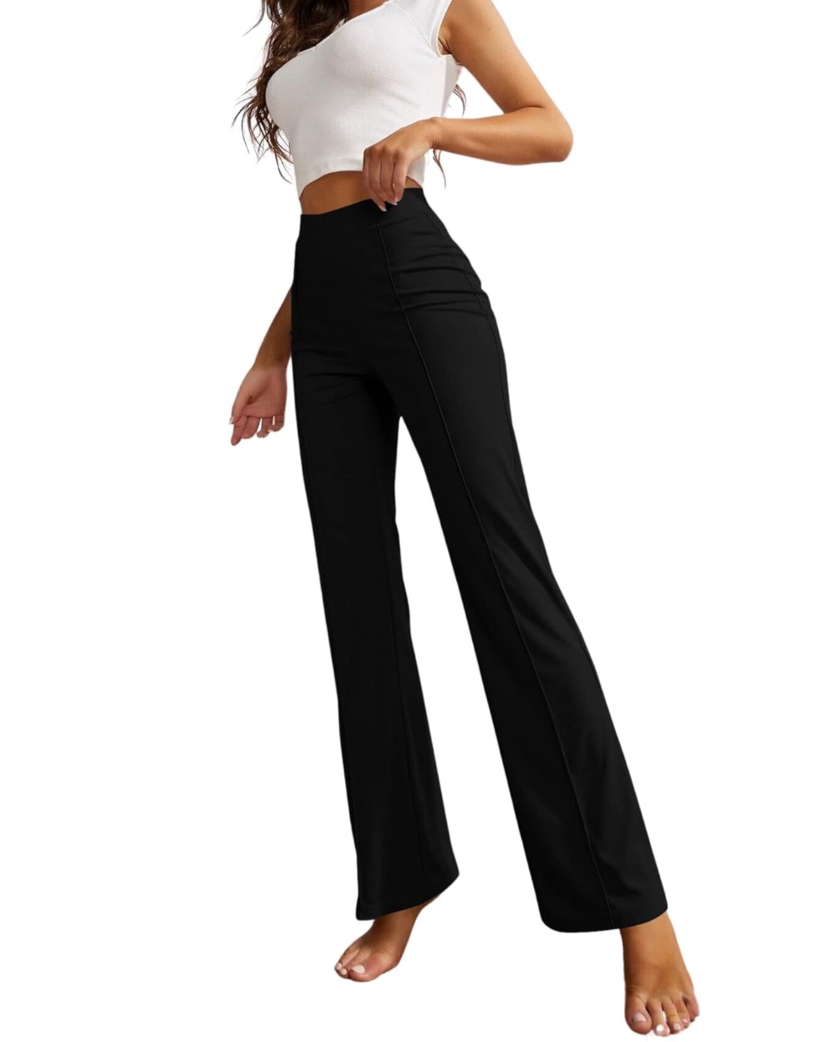 SWADESI STUFF Women's High-Waisted Pant Bell Bottom
