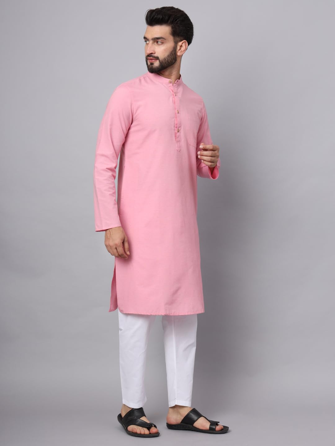 CHIKAN Men's Cotton Regular Premium Long Kurta