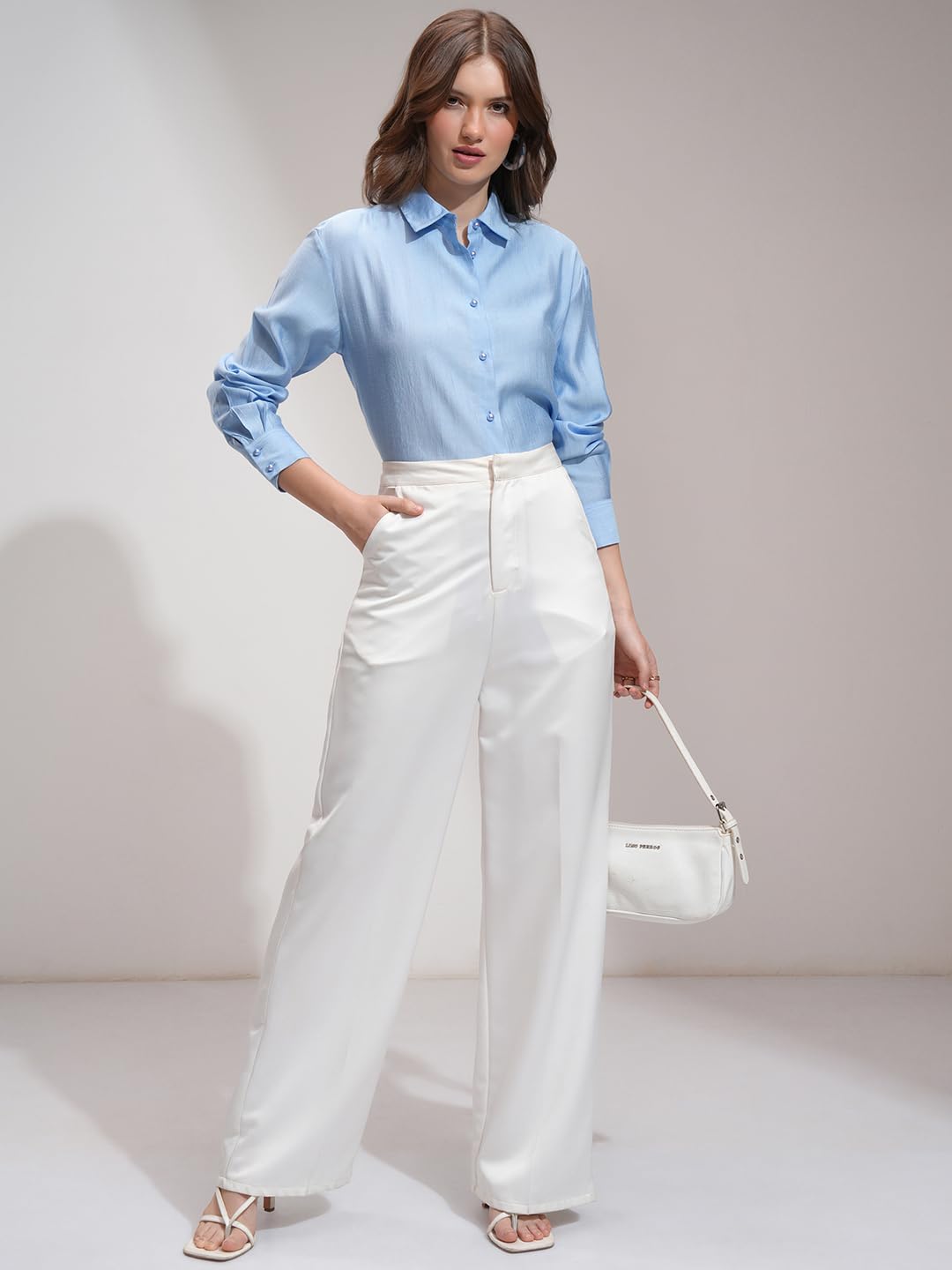 Tokyo Talkies Women's Solid Relaxed Fit Shirt