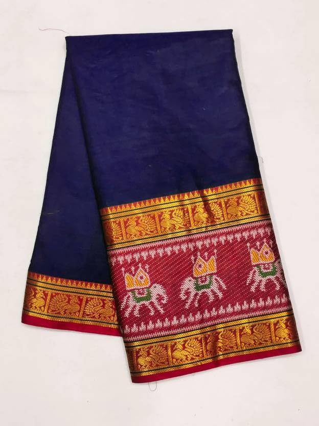 Women Cotton Silk Saree with unstitched blouse