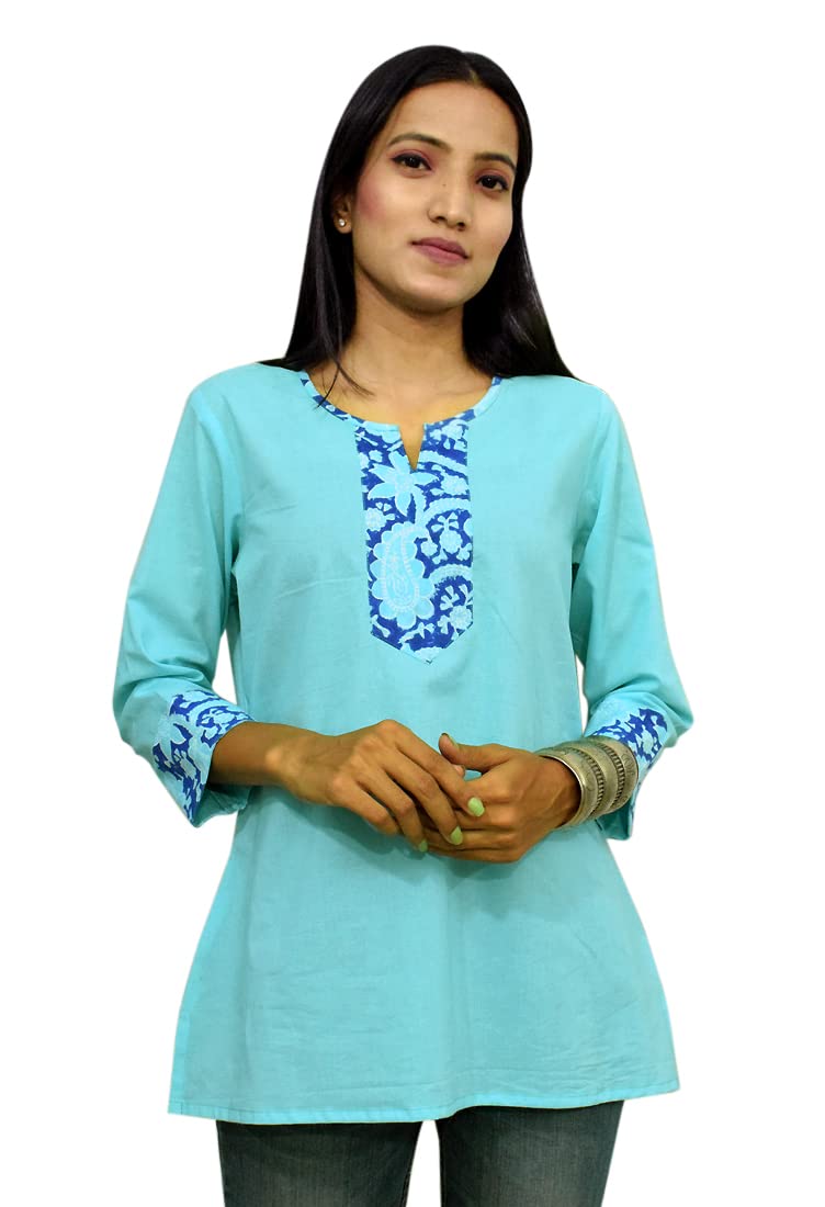 JAIPUR HAND BLOCK Women's Cotton Top |Tunic