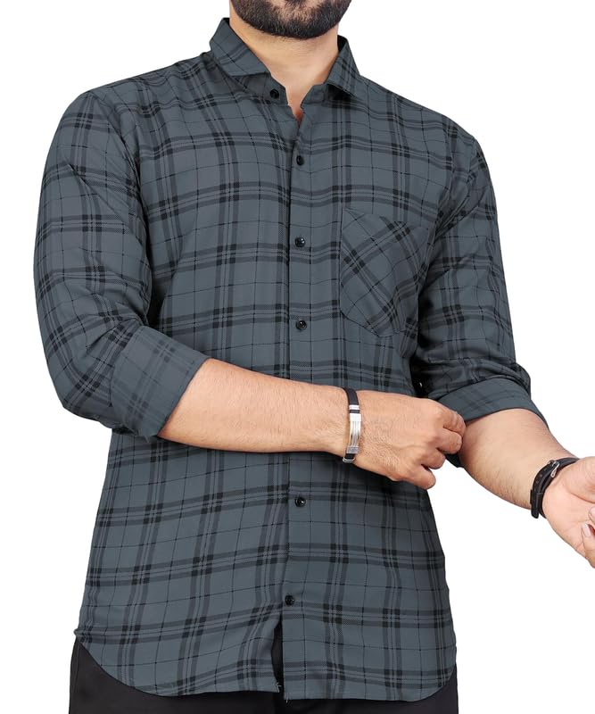 SURHI Men’s Checkerd Casual Shirt – Stylish, Comfortable