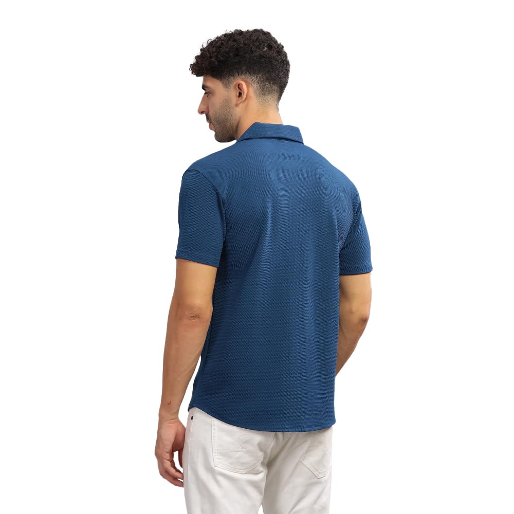 Parcel Yard Men's Airforce Self Design Shirt with Collar