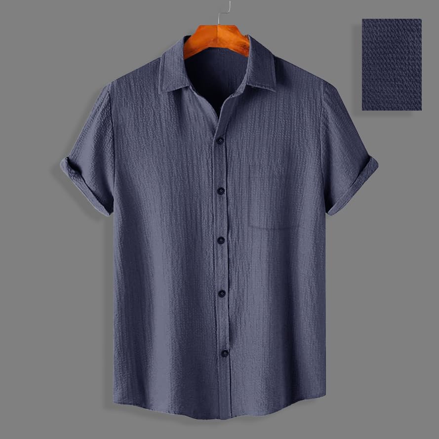 Pinkmint Men's Solid Regular Fit Shirt