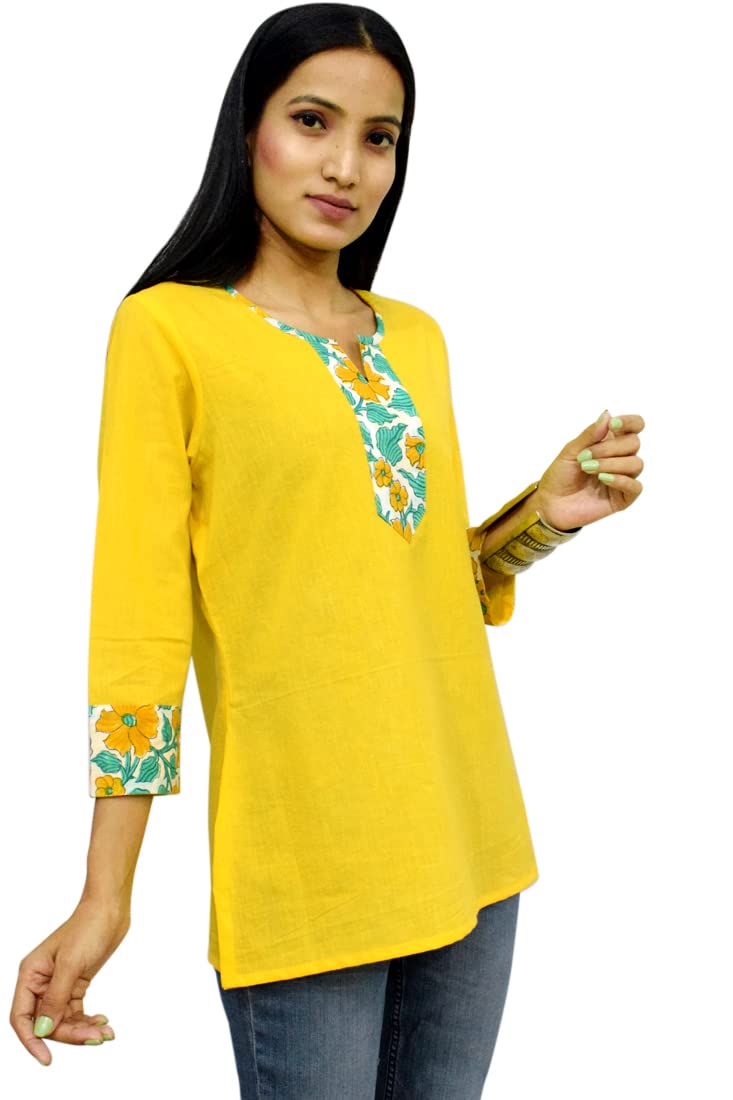 JAIPUR HAND BLOCK Women's Cotton Top |Tunic