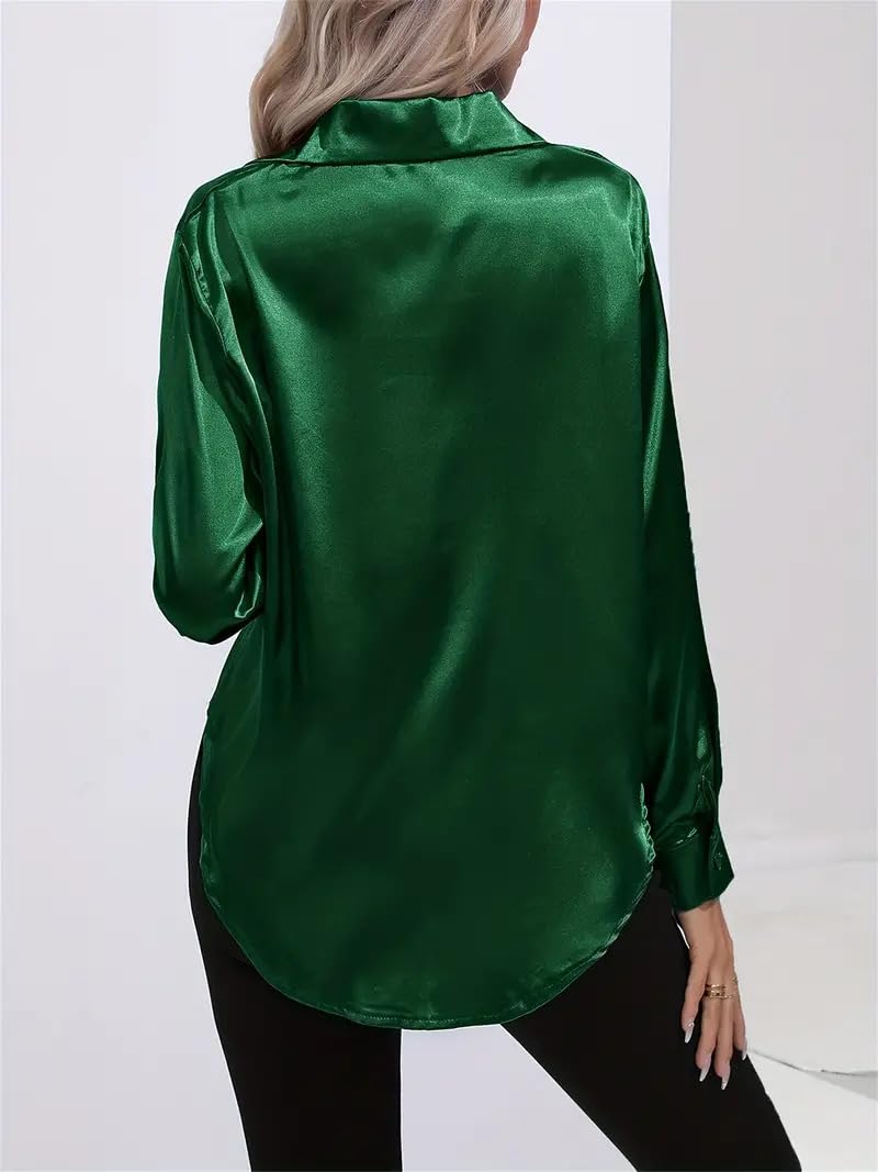 IndoPrimo Shirt for Women | Women Shirt | Shirt for Women | Full Sleeve Shirt for Women | Satin Shirt for Women | Western Shirt for Women Stylish | Shirt for Girls